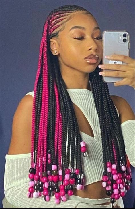 pink black braids|pink braids for black girls.